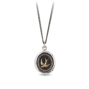 Free Spirited 14K Gold on Silver Talisman